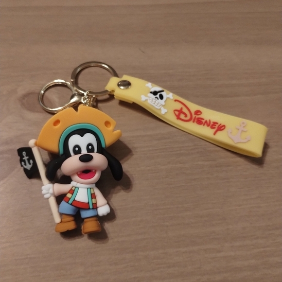 Disney Accessories - New 3D Rubber Disney Goofy Pirate Keychain | Cute Cartoon Bag Charm
